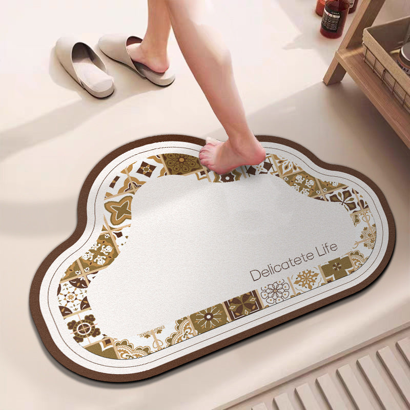 Floral Patterned Bath Mat