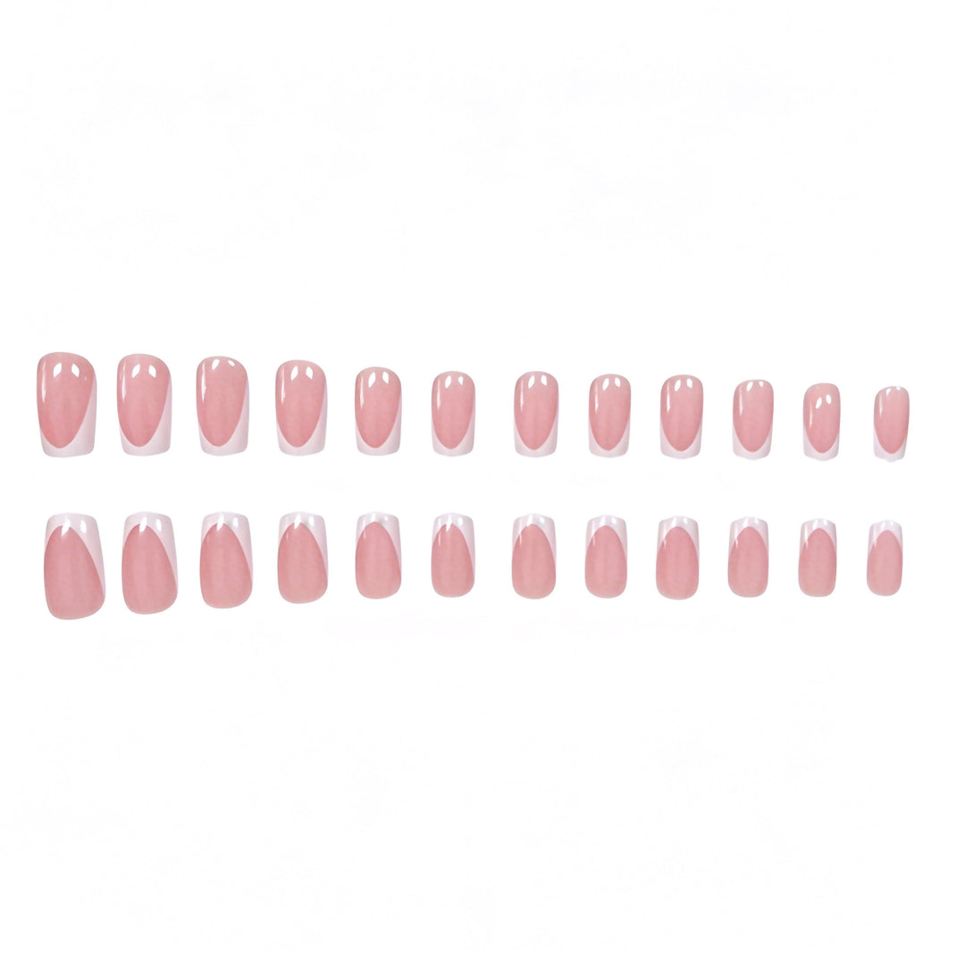 Classic French Tip Press-On Nail Set Kalsten