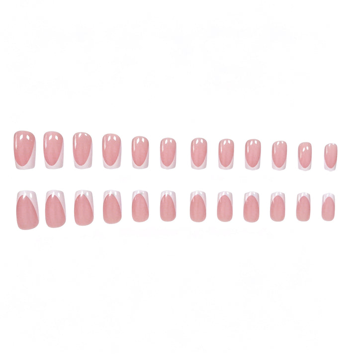 Classic French Tip Press-On Nail Set Kalsten