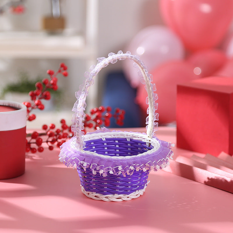 Girls Decorative Woven Easter Basket Kalsten
