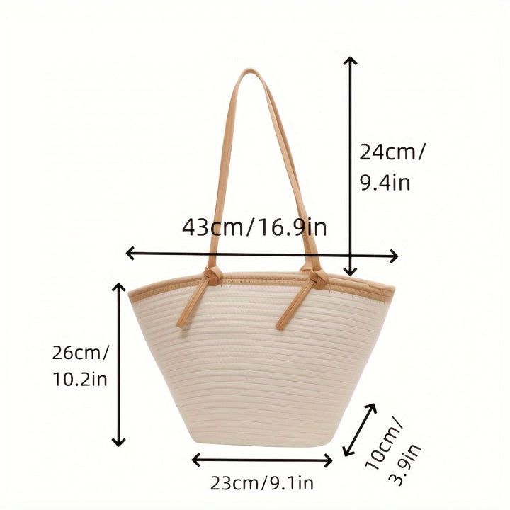 Spacious beach bag with innovative leather handles Kalsten
