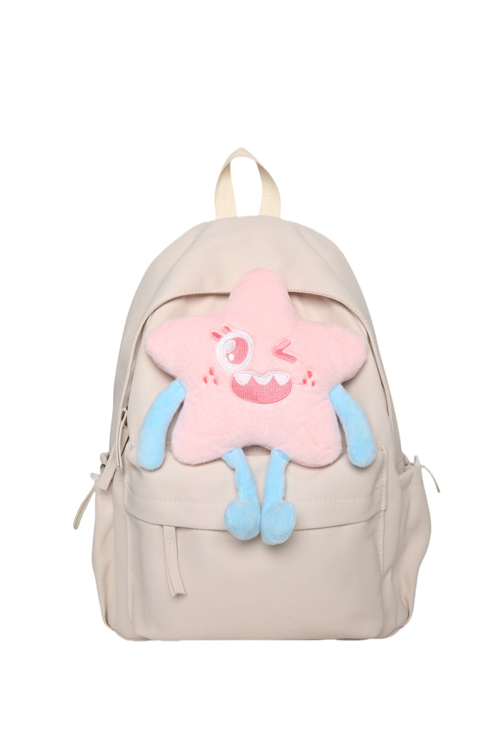 Plush backpack with playful star motif Kalsten