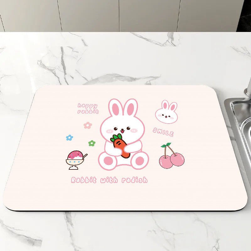 Cute Cartoon Food-Themed Kitchen Mat Kalsten