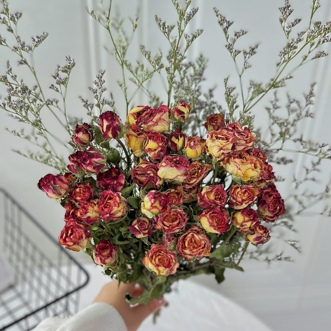 Dried Floral Rose Bouquet with Botanical Filler