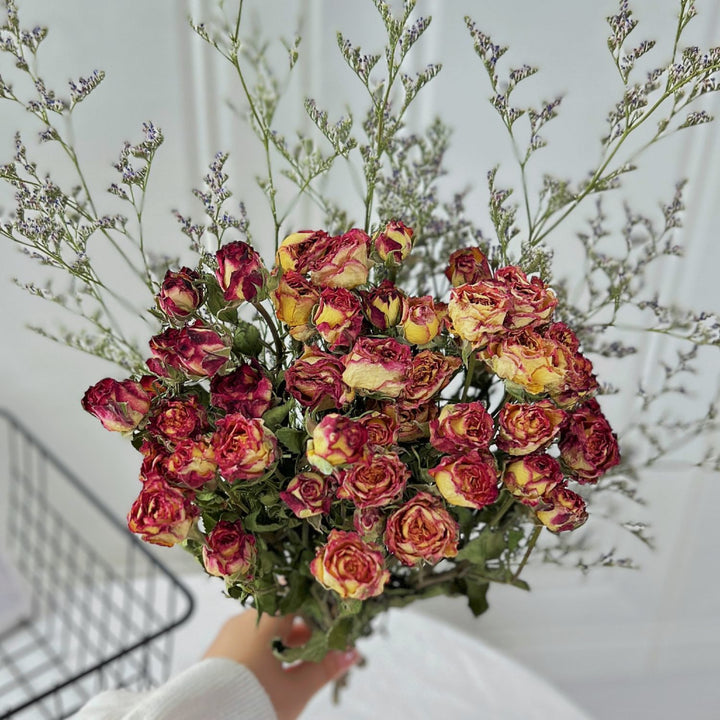 Dried Floral Rose Bouquet with Botanical Filler