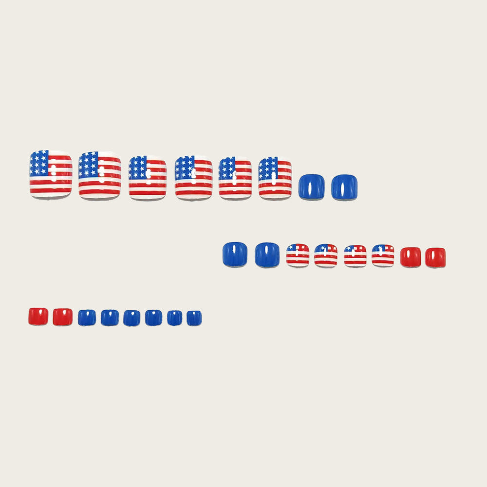 Nail art with patriotic motif Kalsten