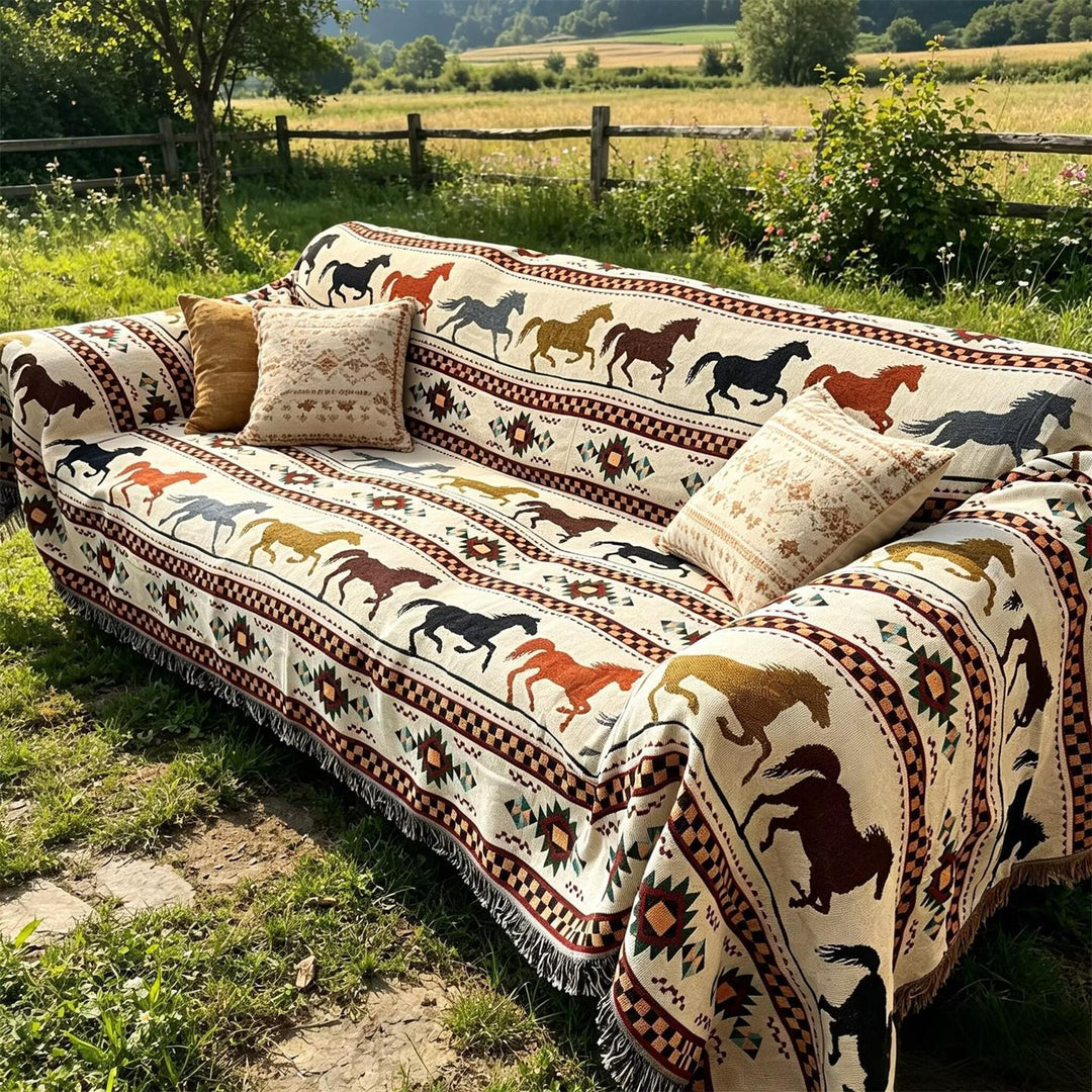 Cozy Equine Themed Throw Blanket