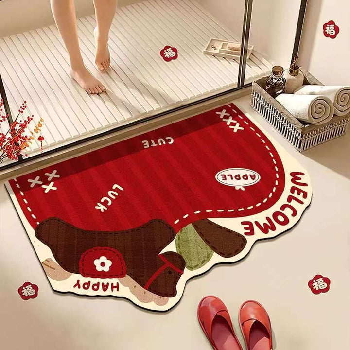 Cute Animal-Themed Welcome Mat