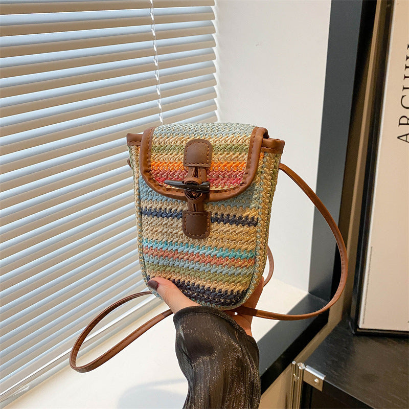 Colorful Woven Crossbody Bag Kalsten