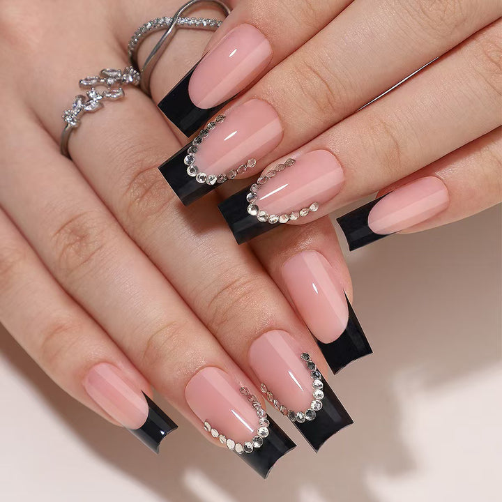 Artificial nail set with elegant tips and glitter accents Kalsten