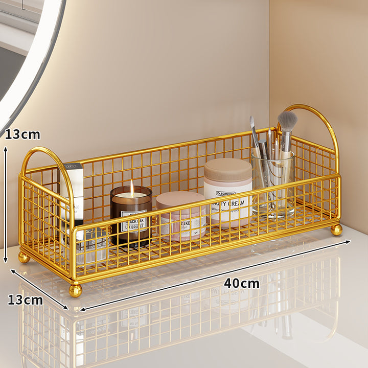 Three Tier Corner Mesh Metal Bathroom Shelf Organizer