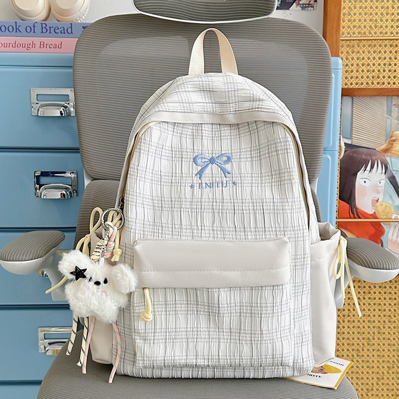 Checked Patterned Casual Backpack Kalsten