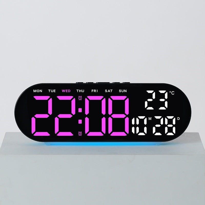 Digital alarm clock with multifunctional LED display and integrated thermometer function Kalsten
