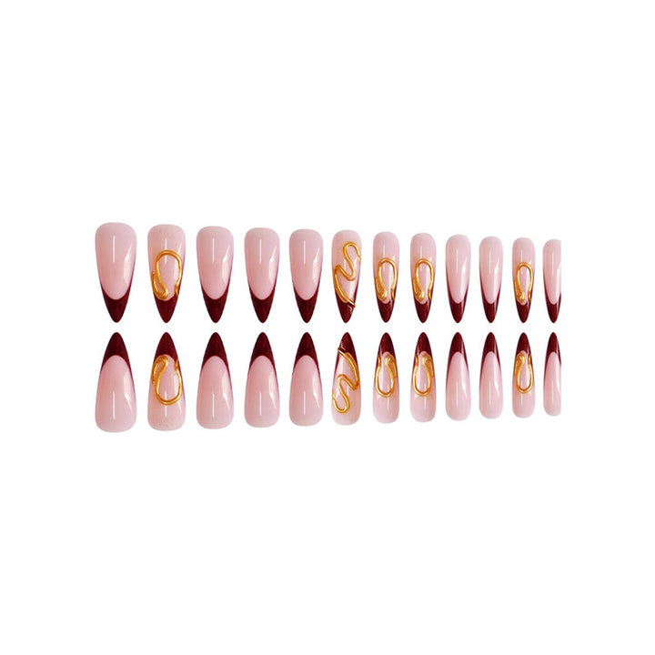 Elegant Stiletto Press-On Nail Art Kalsten