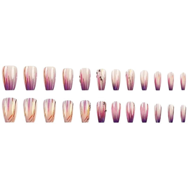 Artificial Nail Set with Cheerful Spring Design Kalsten