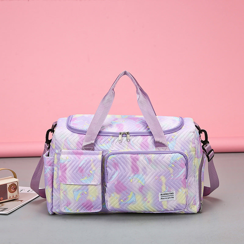 Quilted Multi-Pocket Travel Duffle Bag Kalsten