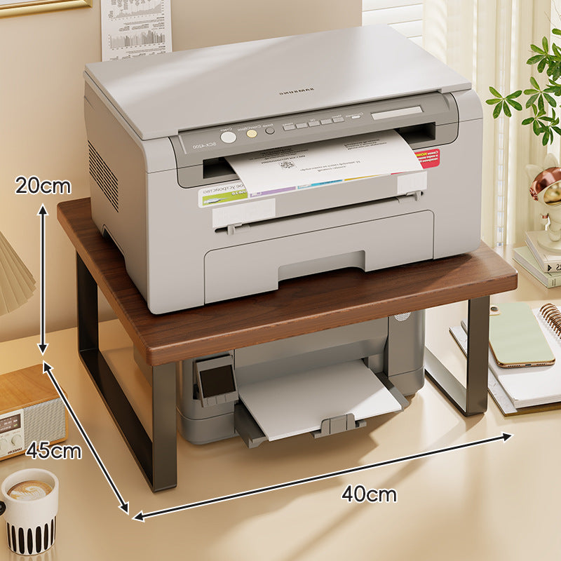 Compact TwoTier Wooden Desktop Printer and Monitor Riser