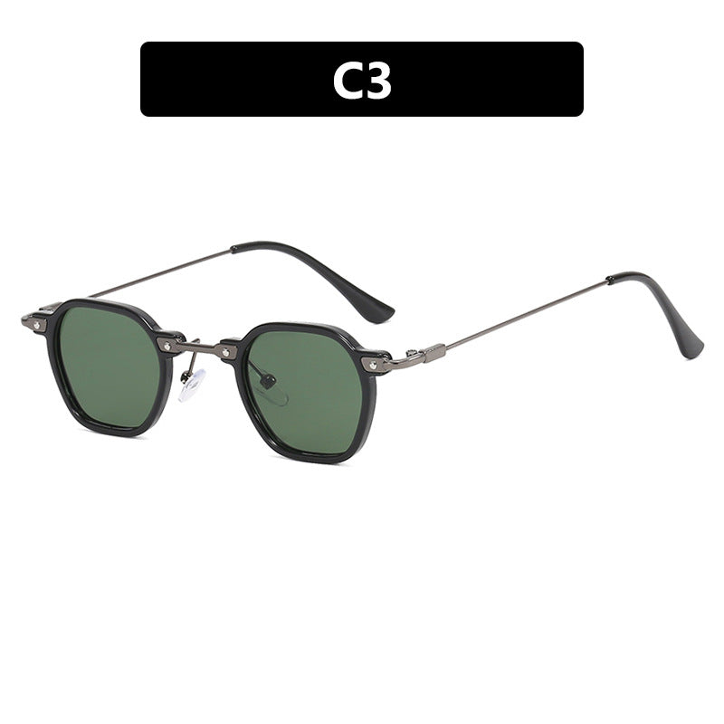 Ladies stylish sunglasses with unique hexagonal shape and sturdy frame Kalsten