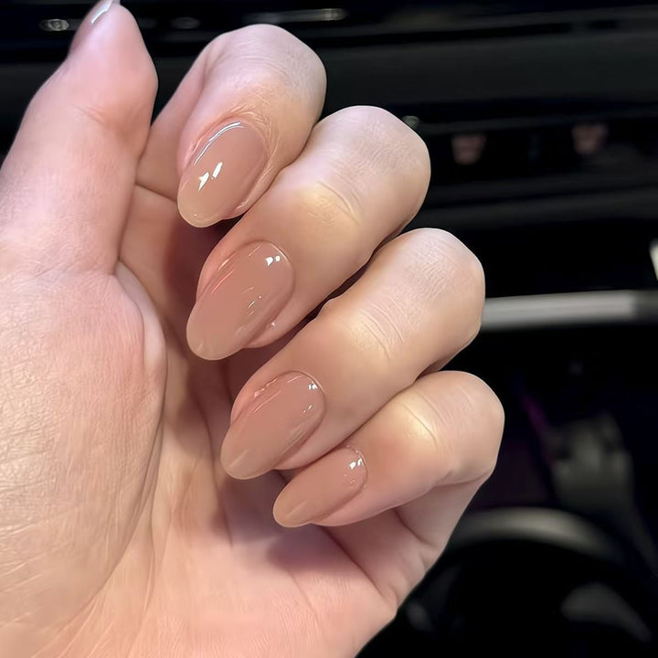 Glossy Almond-Shaped Press-On Nails Kalsten