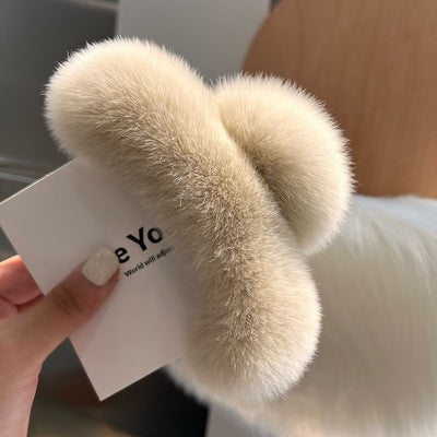 Plush Faux Fur Hair Claw Clip Kalsten