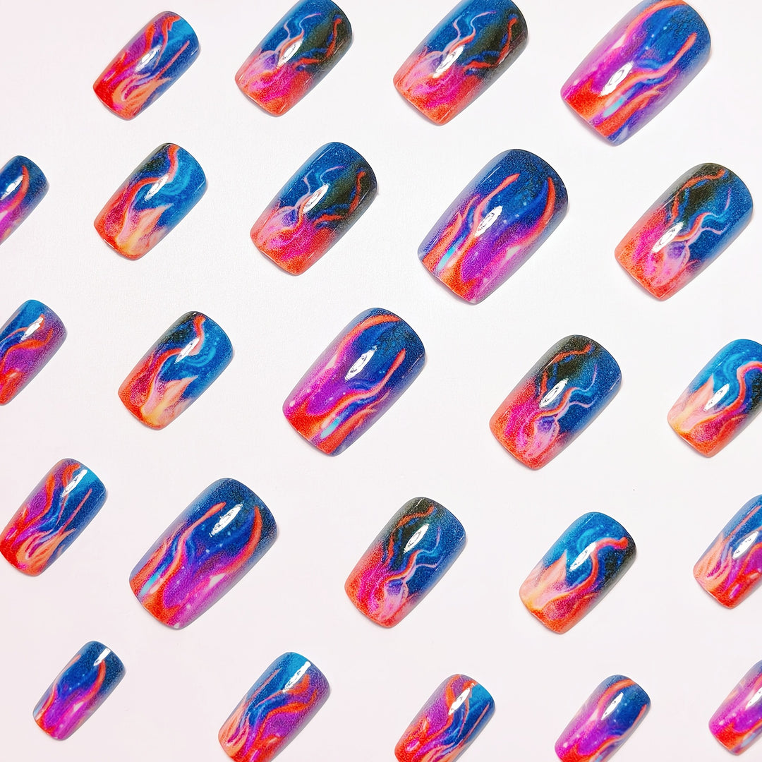 Artistic Flame Effect Nail Art Kalsten