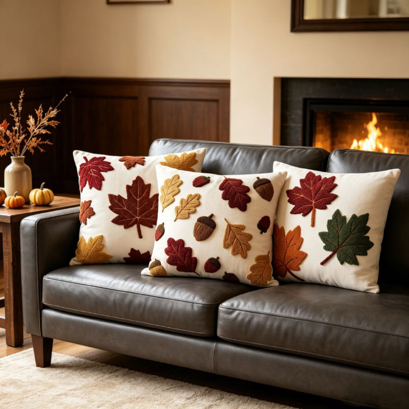 Leaf Pattern Texture Cushion