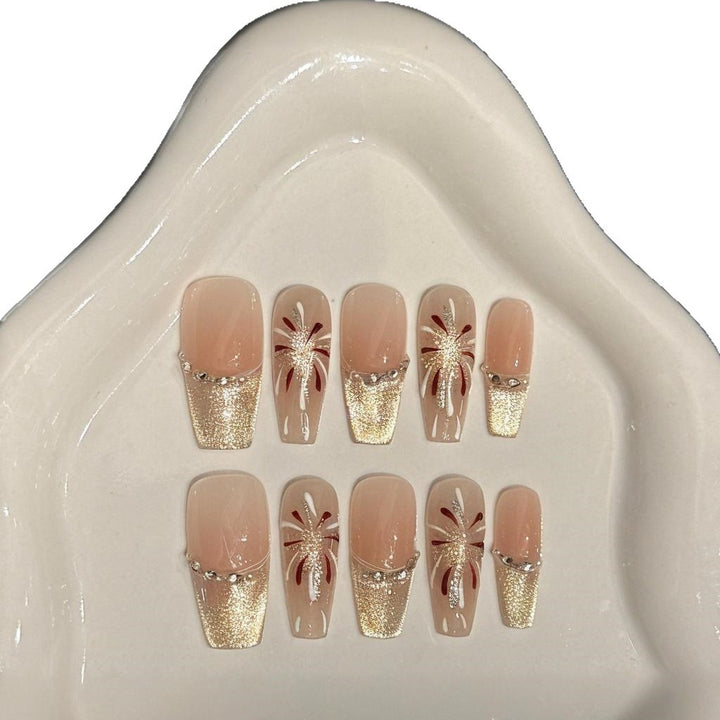 Elegant Floral Press-On Nail Design Kit Kalsten