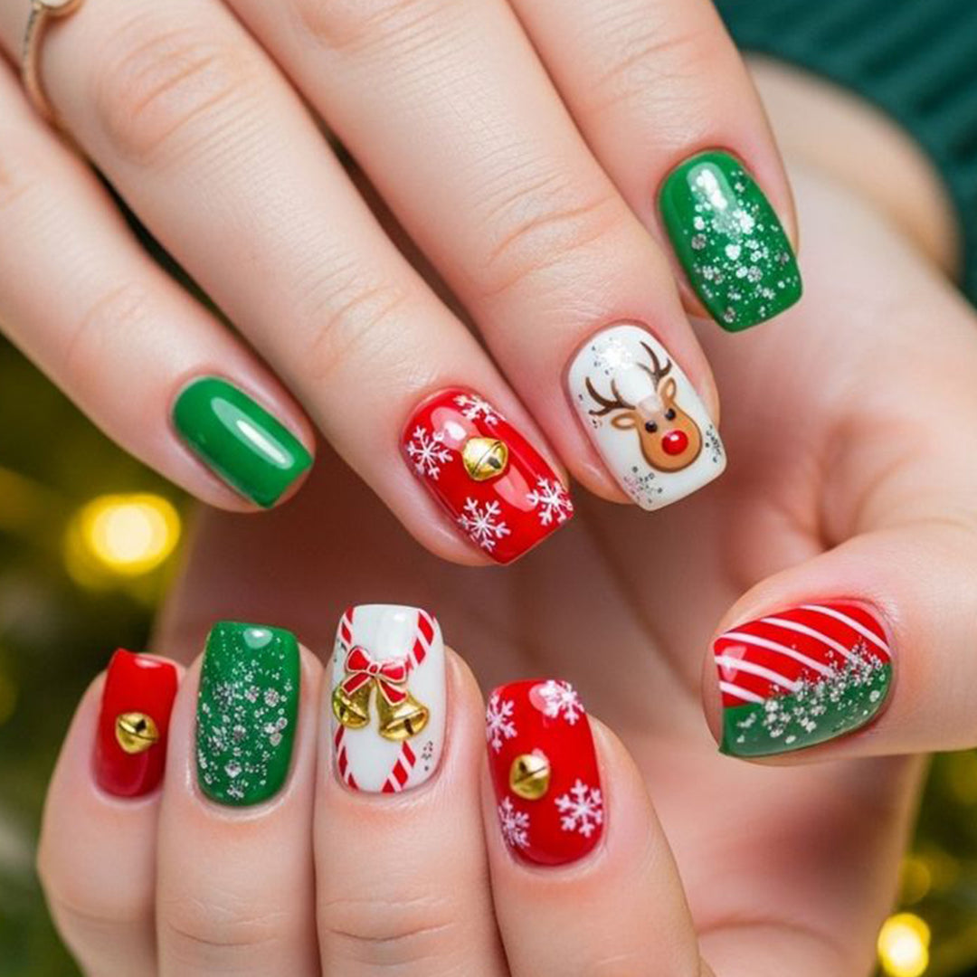 Festive Holiday Nail Art Set Kalsten