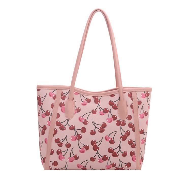 Cherry-Print Tote Bag