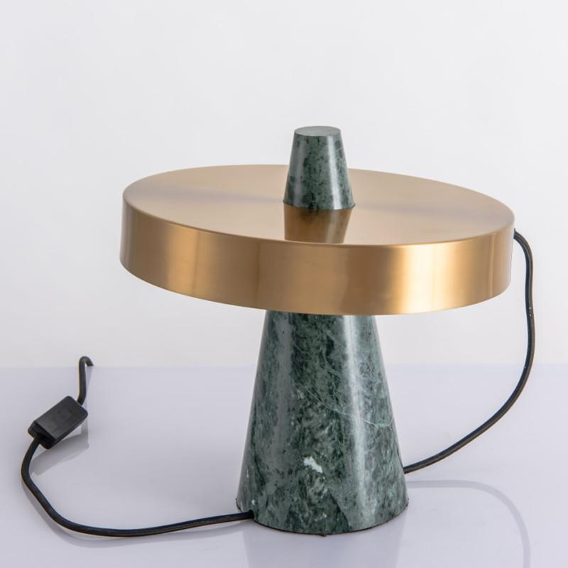 Artistic Marble and Brass Accent Table