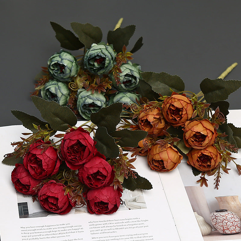 Decorative Faux Peony Bouquet for Home Display