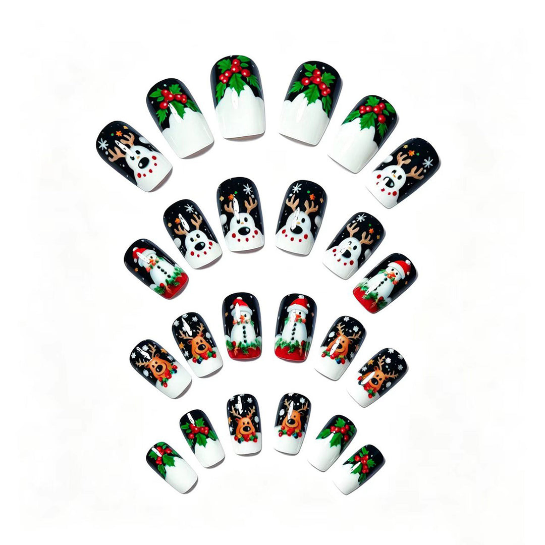 Artificial artificial nails with festive Christmas design Kalsten