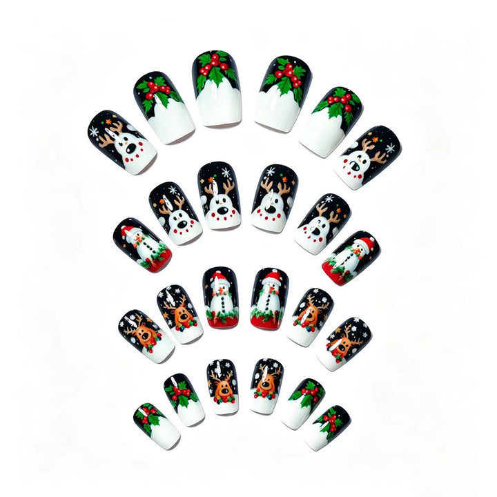 Artificial artificial nails with festive Christmas design Kalsten