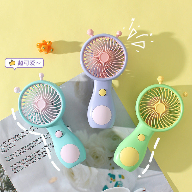 Women's Portable Mini Fan with Creative Kalsten Stand