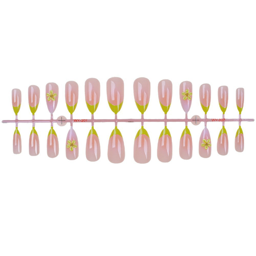 Artistic Floral Accent Press-On Nails Kalsten