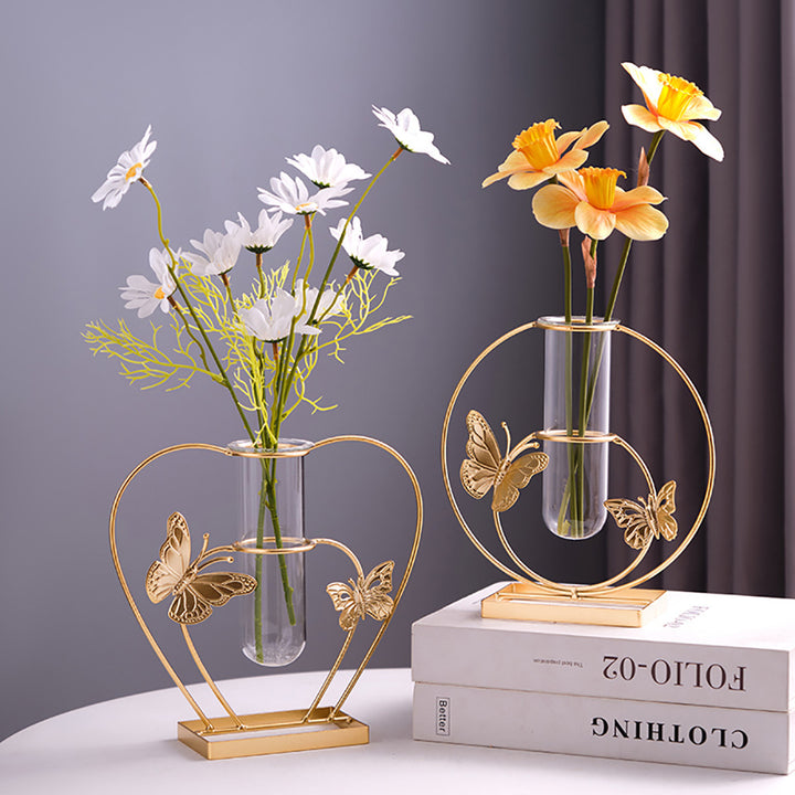 Decorative Butterfly Glass Test Tube Vase Holder