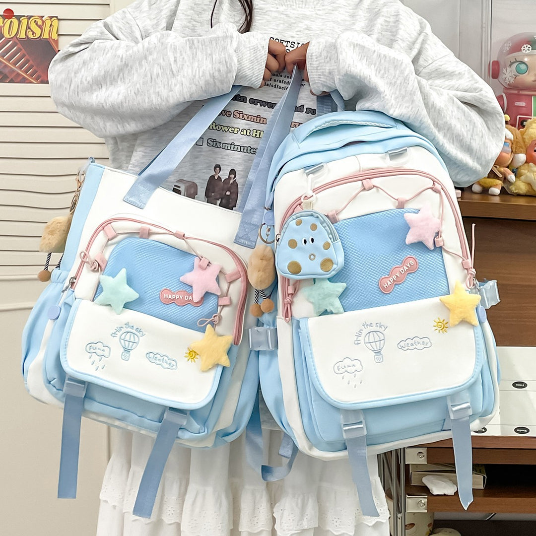 Fun-Themed Multi-Pocket Backpack