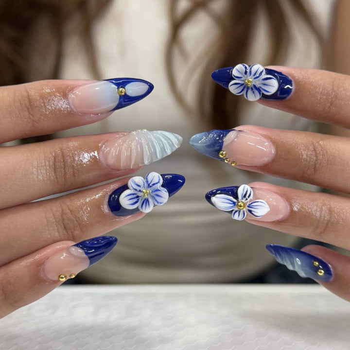 Artful nail art with floral accents Kalsten