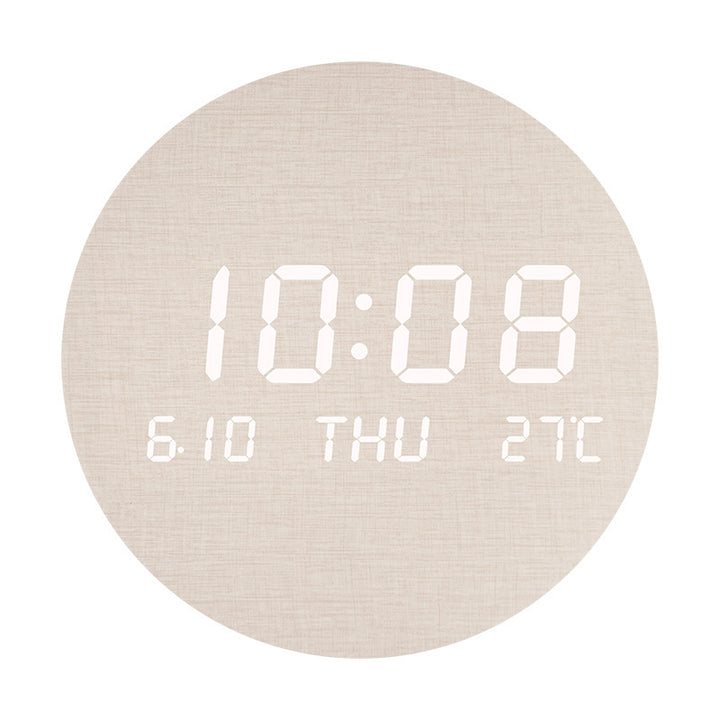Round Digital Wall Clock with Multifunctional Display Kalsten