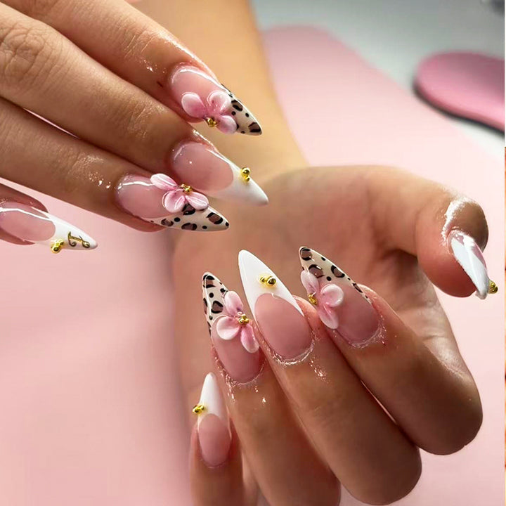 Elegant Floral Acrylic Press-On Nail Set Kalsten