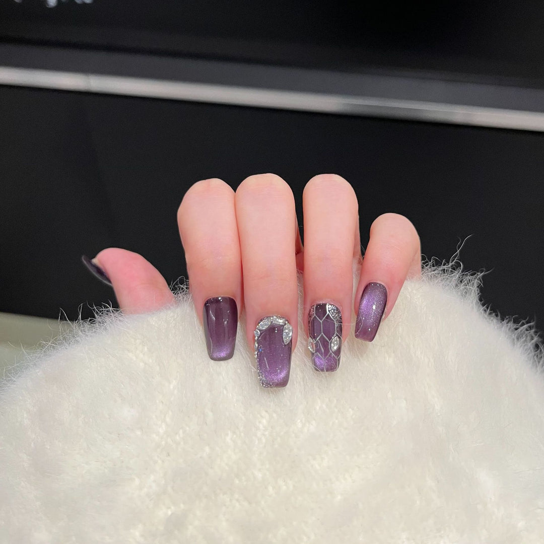 Diamond-Accented Press-On Nail Set Kalsten