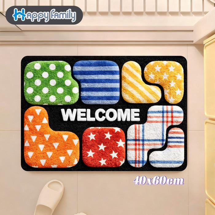 Stylish Geometric Pattern Bath Mat Kalsten