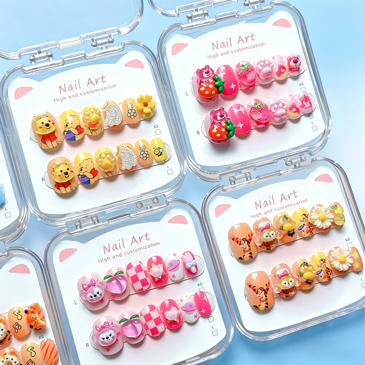 Customized Cartoon-Inspired Press-On Nail Art Set Kalsten