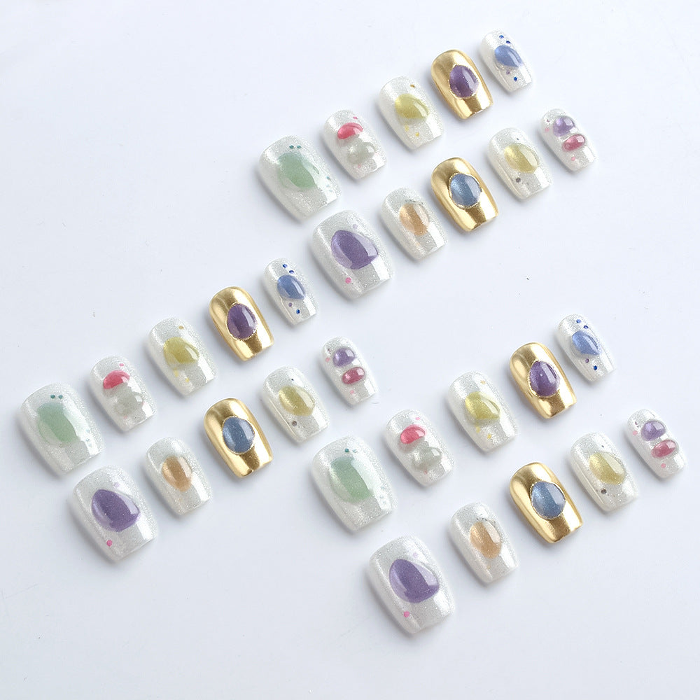 Artistic Stone-Inspired Press-On Nails Kalsten