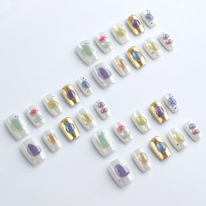 Artistic Stone-Inspired Press-On Nails Kalsten
