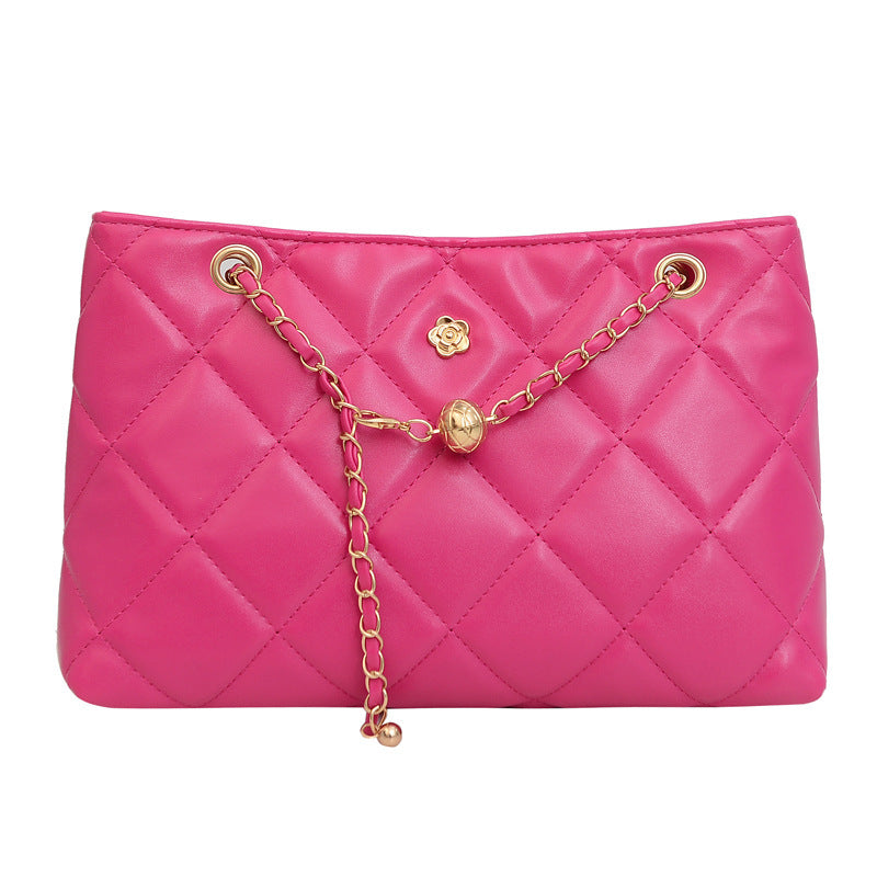 Quilted Chain-Handled Handbag