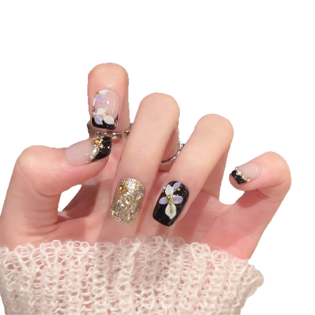Decorative Floral Press-On Nail Art Set Kalsten 1788223891
