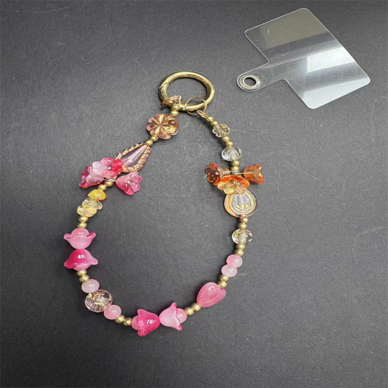 Floral Beaded Charm Keychain Kalsten