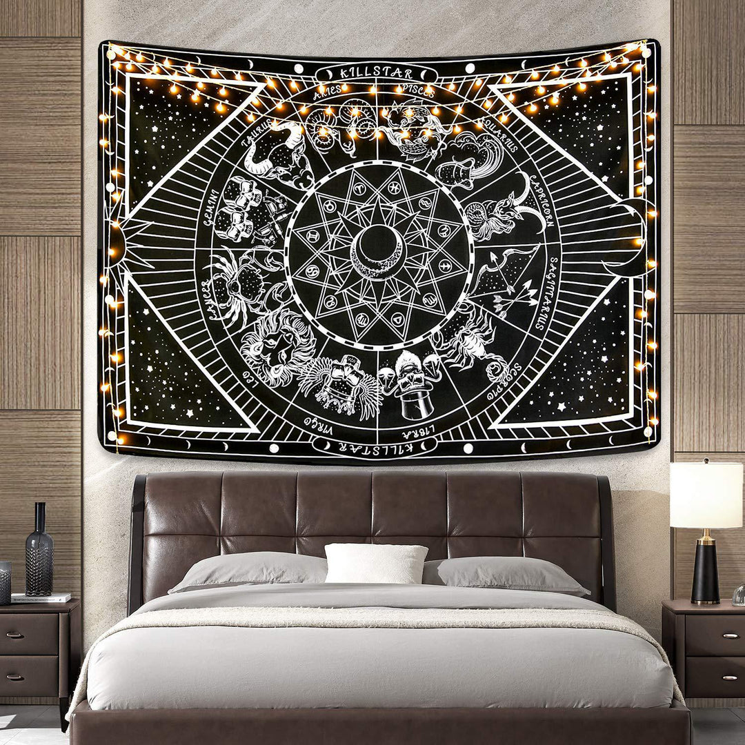 Celestial Sun and Moon Wall Tapestry