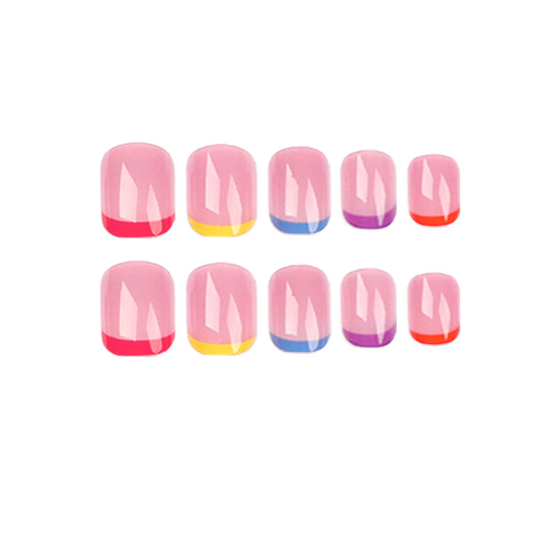 Nail art with colorful tips Kalsten
